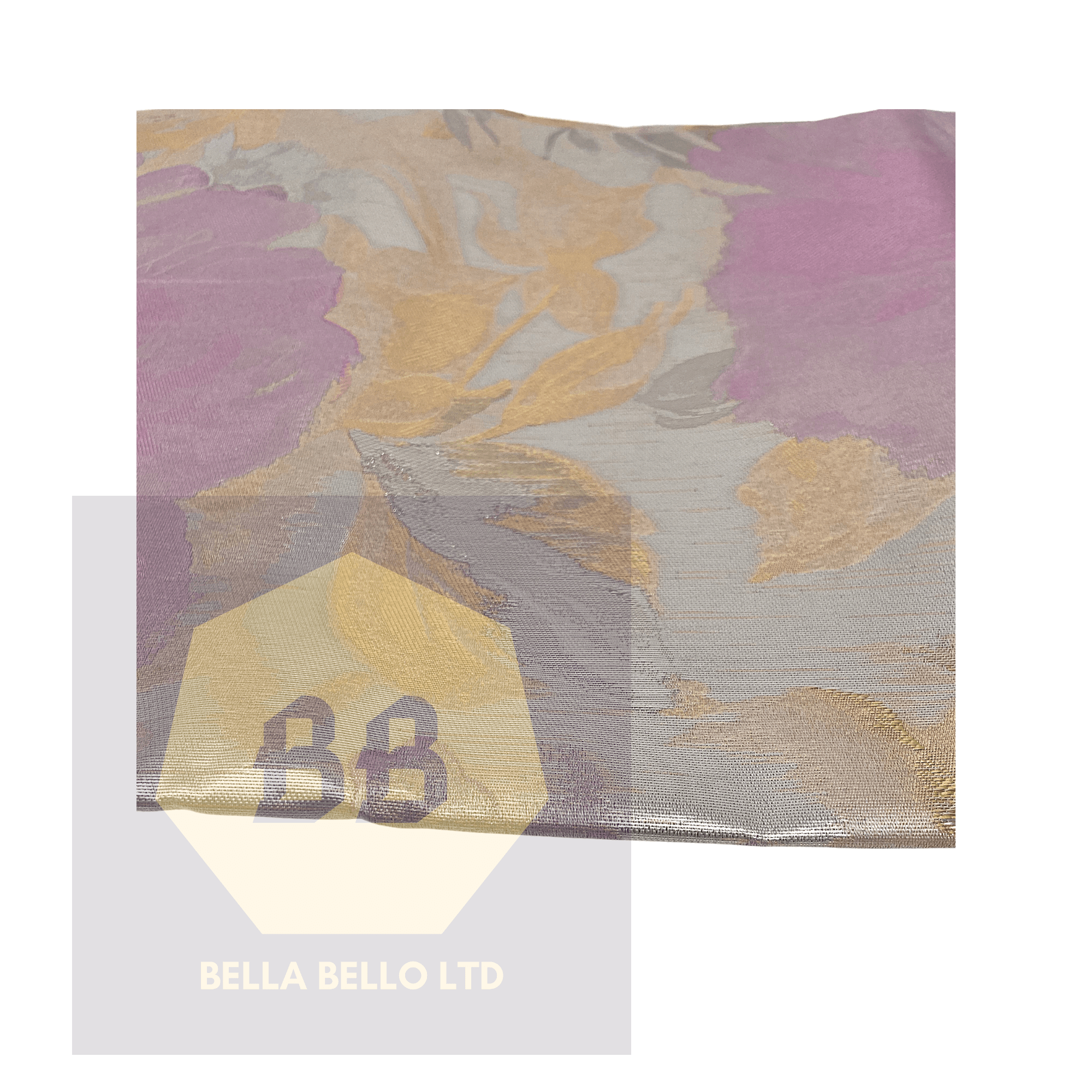 Pink, Silver and Light Peach 3D Sego Gele