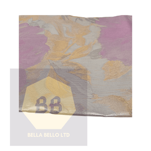 Pink, Silver and Light Peach 3D Sego Gele