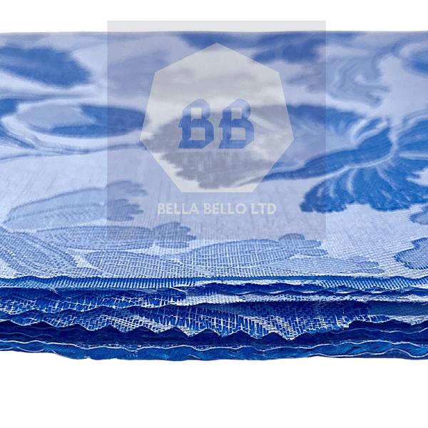 Blue and Silver Sego Headtie