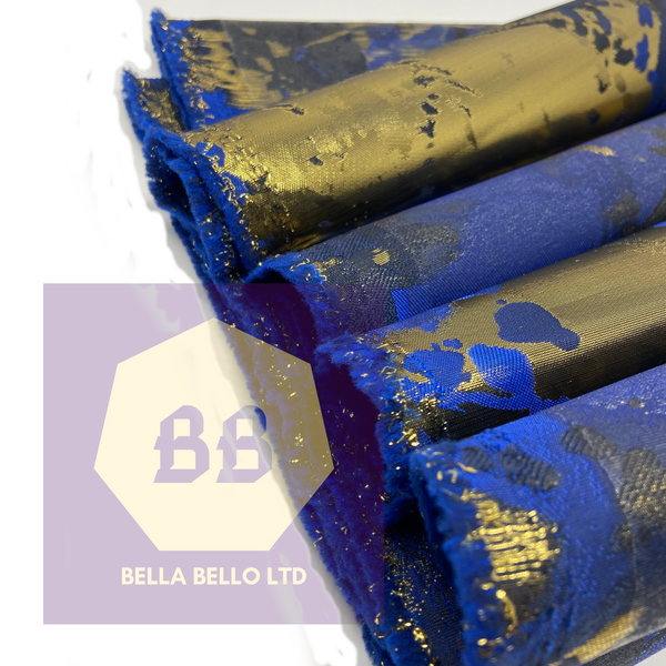 HoH Grandmaster Sego Gele and Ipele in  Blue and Gold