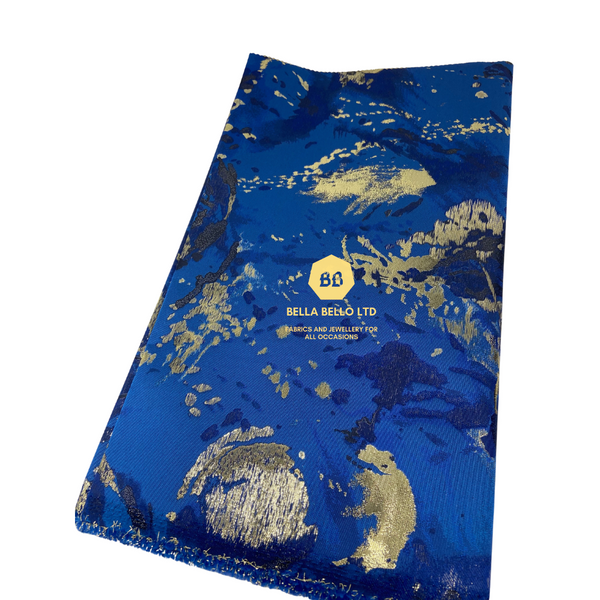 HoH Grandmaster Sego Gele and Ipele in  Blue and Gold