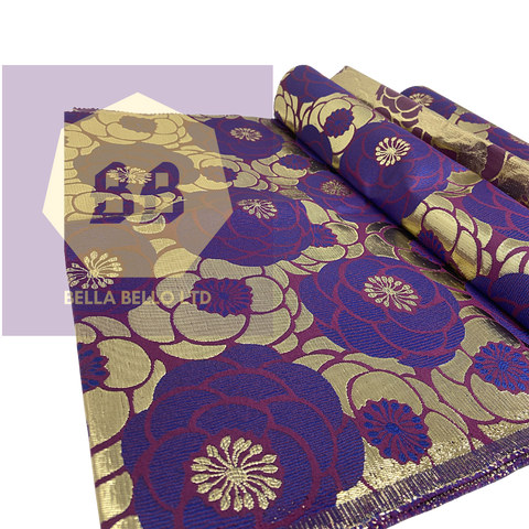 Sego Gele in Gold and Purple