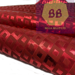 Sego Gele in Red with Diamond Pattern