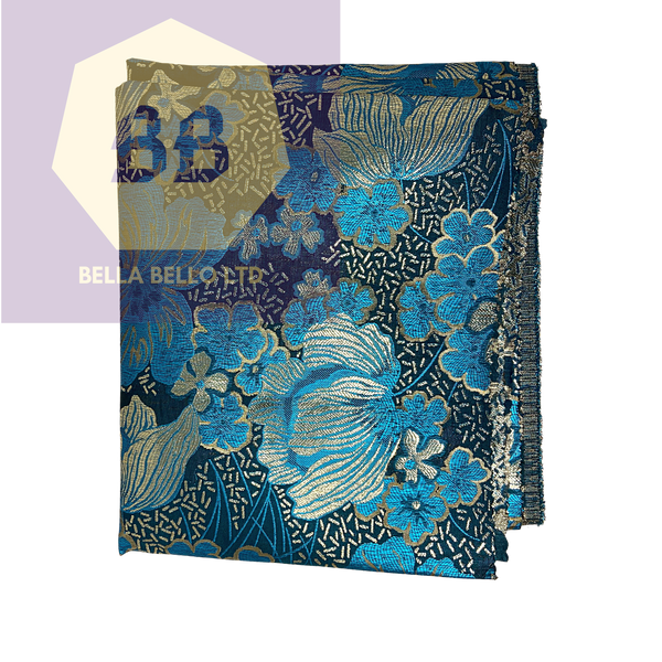 HoH Grandmaster Sego Gele and Ipele in Teal Blue and Gold