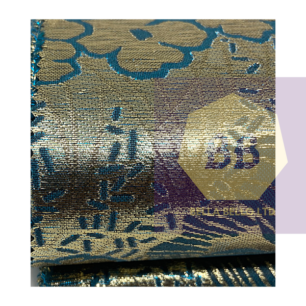 HoH Grandmaster Sego Gele and Ipele in Teal Blue and Gold