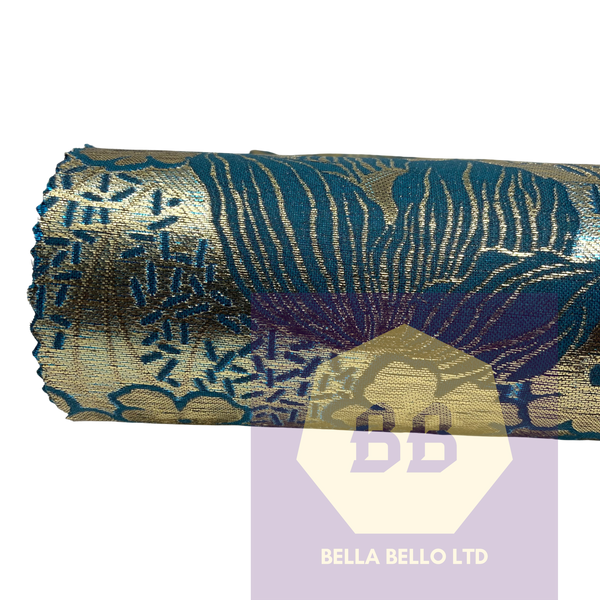 HoH Grandmaster Sego Gele and Ipele in Teal Blue and Gold